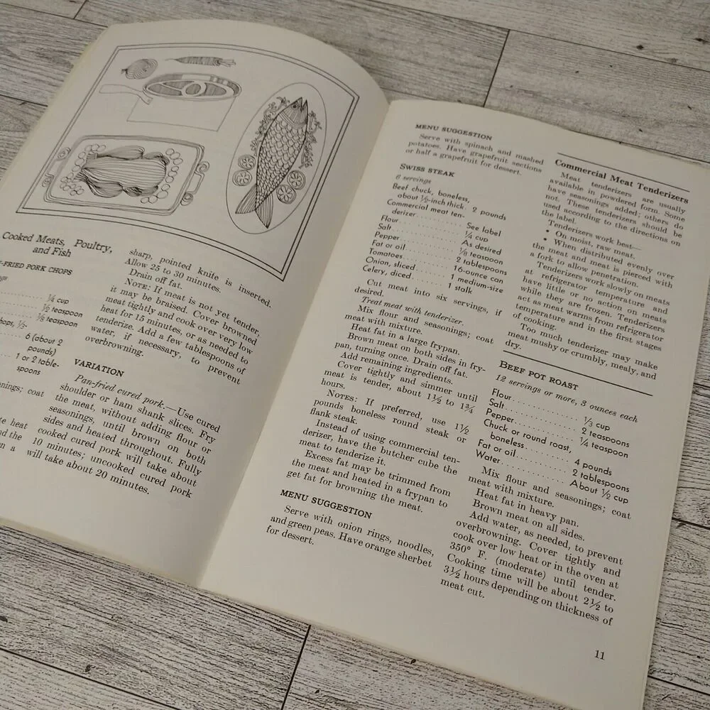 Vtg 1974 USDA Home Garden Bulletin No. 43 ~ Money Saving MAIN DISHES Cookbook‎